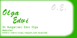 olga edvi business card